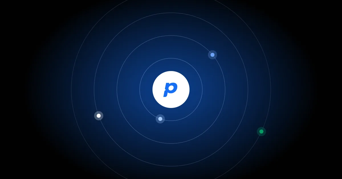 The Paybob mark surrounded by orbiting payment signals